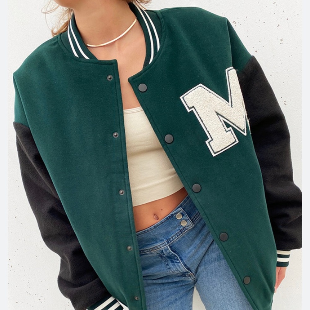 subdued michigan state varisty jacket